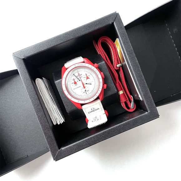 Omega x Swatch Mission to Mars Bioceramic Moonswatch Watch - Picture 2 of 13